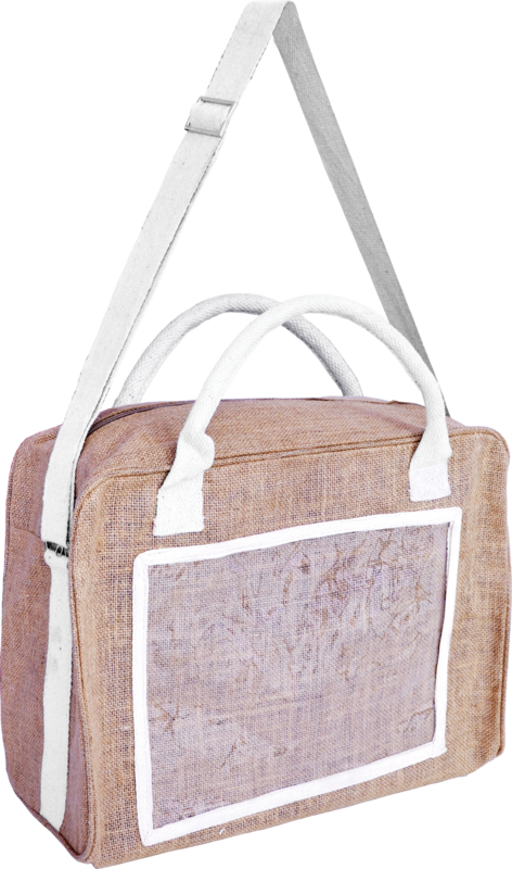 Sac en jute avec 2 poignées et sangle de portage
