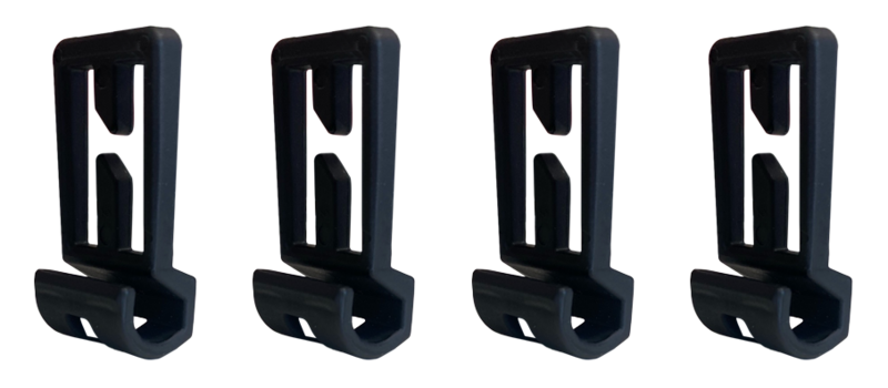 Lot de 4 clips casque pour lampe frontale